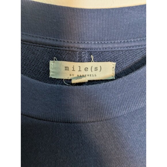 Miles By Madewell Star Printed Navy Sweatshirt Size L - Picture 6 of 9